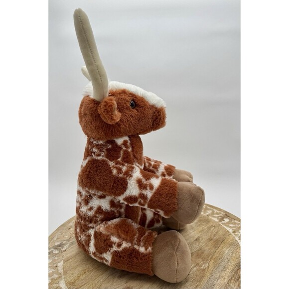 Build a Bear Longhorn Steer Brown Plush Cow University of Texas Mascot Farm BAB - Picture 2 of 8